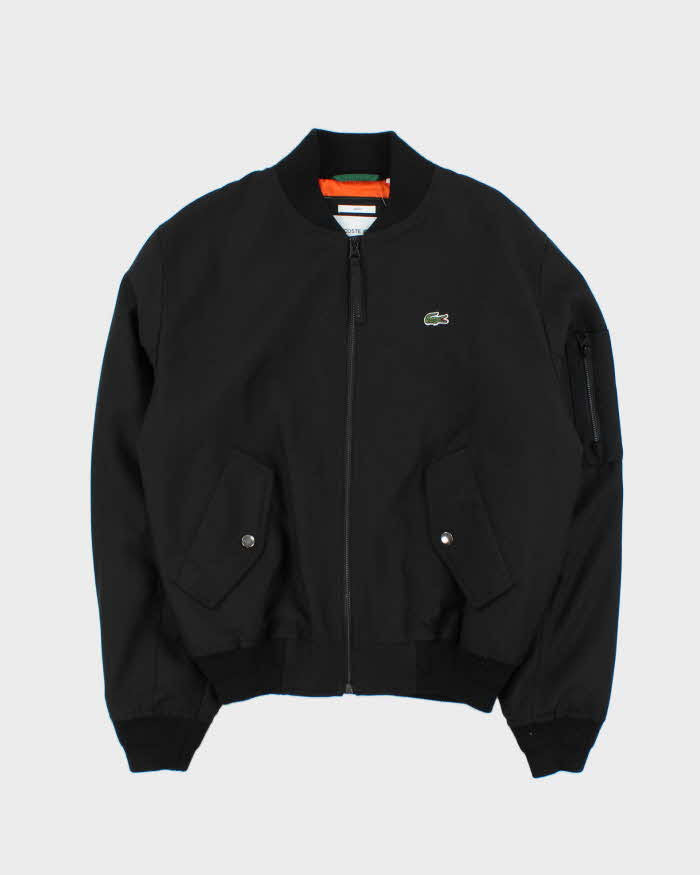 Vintage Unisex Lacoste Wool Blend Spell Out MA-1 Oversized Bomber Jacket - S