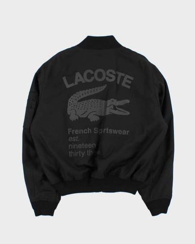 Vintage Unisex Lacoste Wool Blend Spell Out MA-1 Oversized Bomber Jacket - S