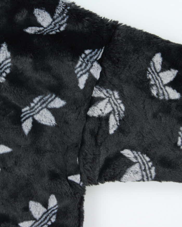 Adidas Originals Monogram Trefoil Faux Fur Unisex Jacket - M