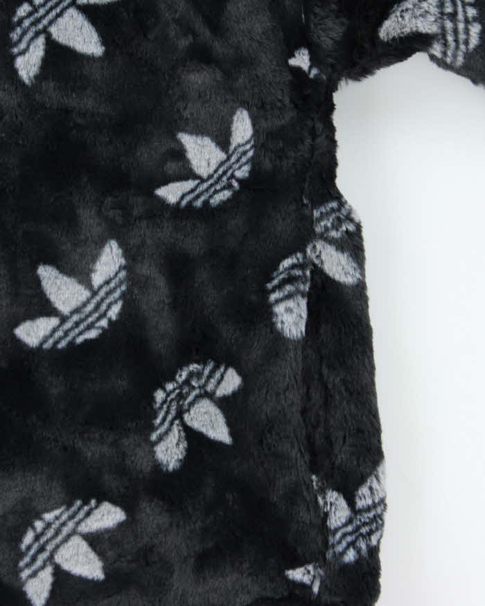 Adidas Originals Monogram Trefoil Faux Fur Unisex Jacket - M