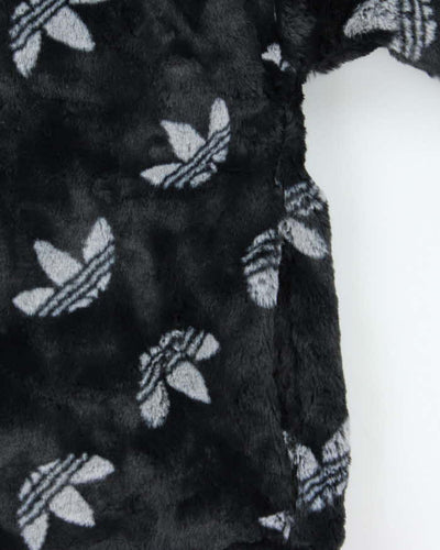 Adidas Originals Monogram Trefoil Faux Fur Unisex Jacket - M