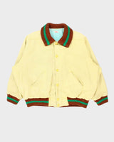 Vintage 1990s Mini-K Japan Ribbed Heavyweight Embroidered Bomber Jacket - L