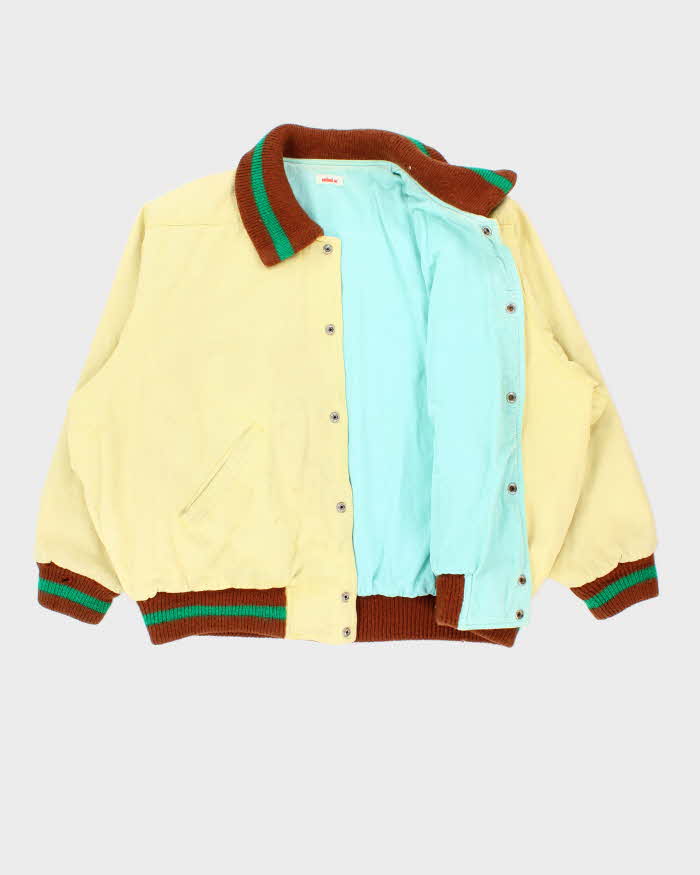 Vintage 1990s Mini-K Japan Ribbed Heavyweight Embroidered Bomber Jacket - L