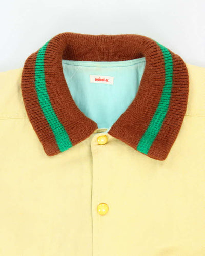 Vintage 1990s Mini-K Japan Ribbed Heavyweight Embroidered Bomber Jacket - L