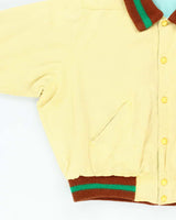 Vintage 1990s Mini-K Japan Ribbed Heavyweight Embroidered Bomber Jacket - L