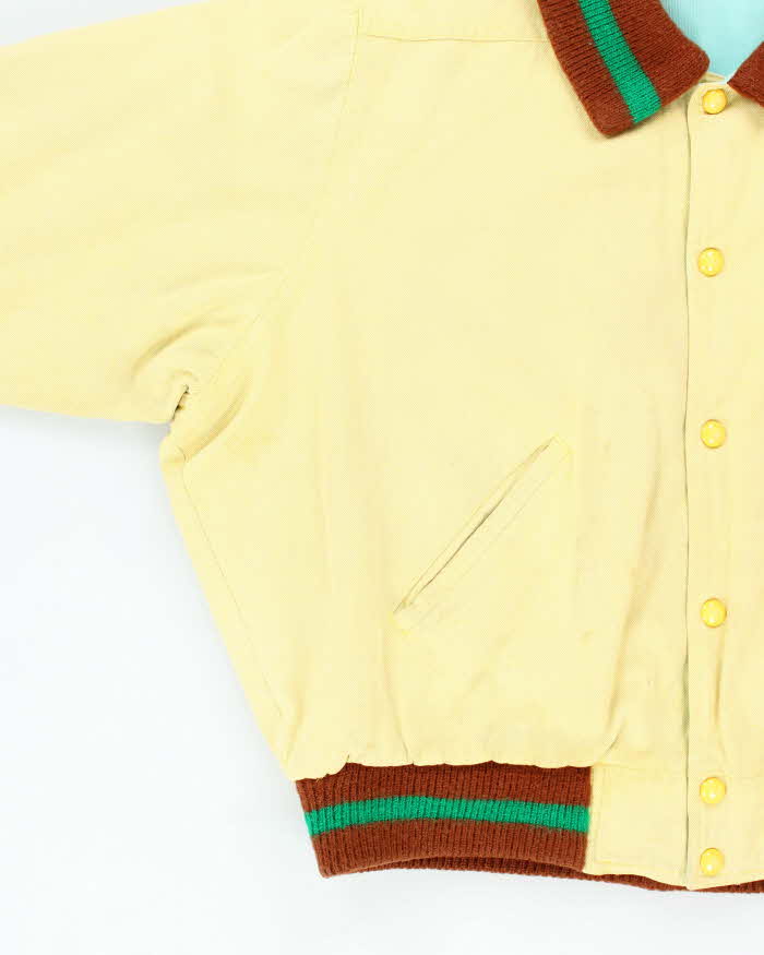 Vintage 1990s Mini-K Japan Ribbed Heavyweight Embroidered Bomber Jacket - L