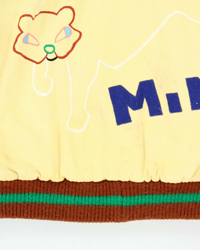 Vintage 1990s Mini-K Japan Ribbed Heavyweight Embroidered Bomber Jacket - L