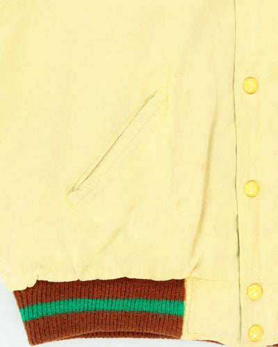 Vintage 1990s Mini-K Japan Ribbed Heavyweight Embroidered Bomber Jacket - L