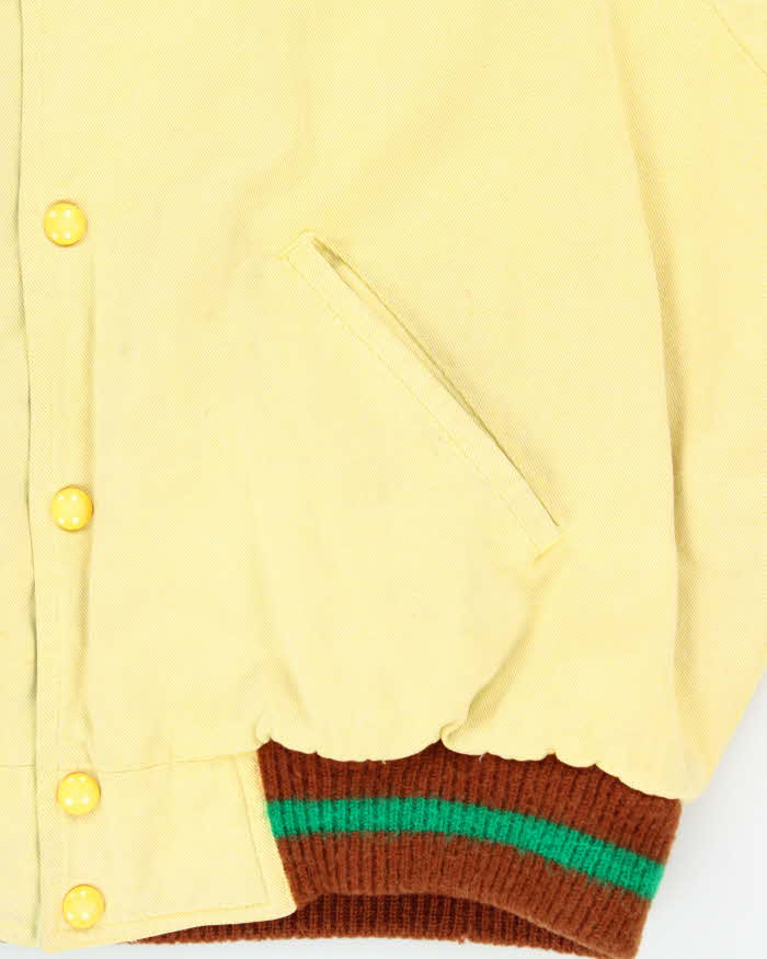 Vintage 1990s Mini-K Japan Ribbed Heavyweight Embroidered Bomber Jacket - L