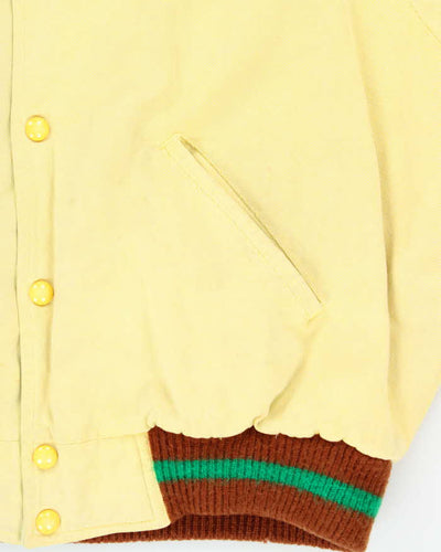 Vintage 1990s Mini-K Japan Ribbed Heavyweight Embroidered Bomber Jacket - L