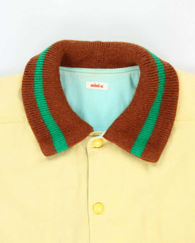 Vintage 1990s Mini-K Japan Ribbed Heavyweight Embroidered Bomber Jacket - L