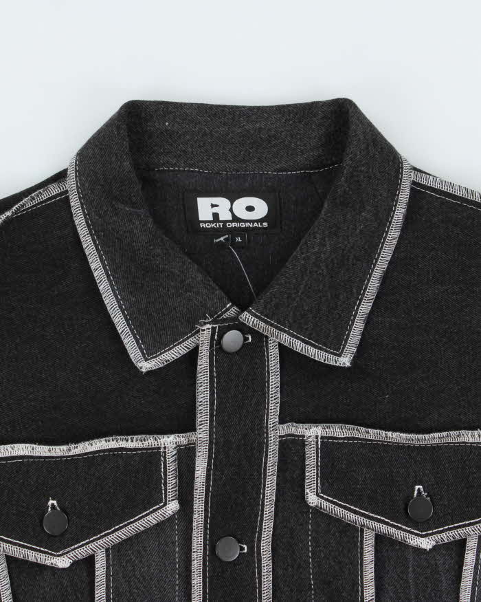 Rokit Originals Type III Style Black Unisex Denim Jacket - L/XL