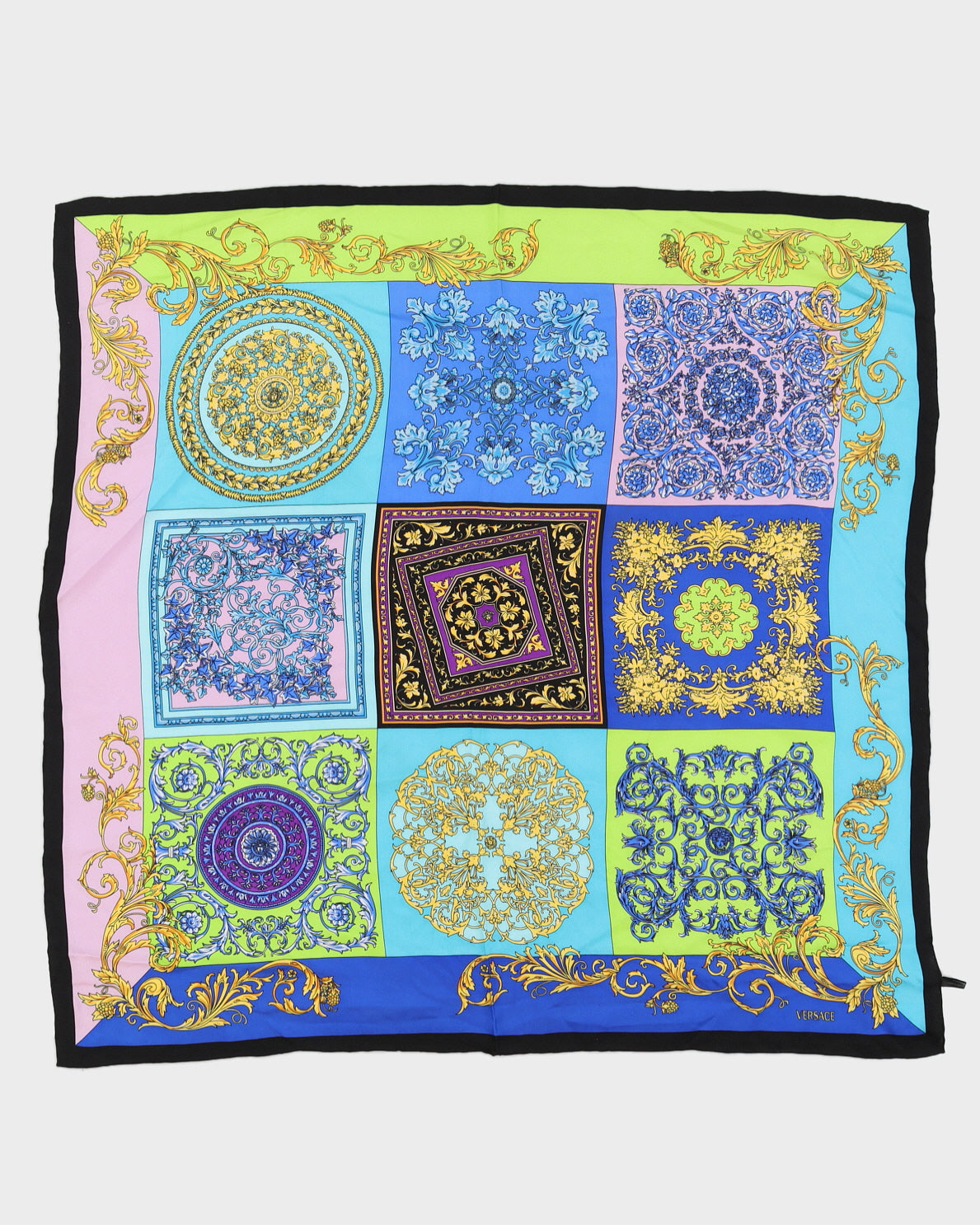 Rivera Blue Silk Scarf