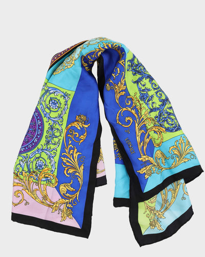 Rivera Blue Silk Scarf