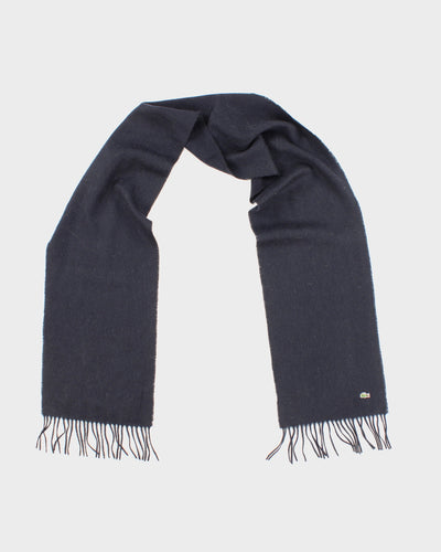 Navy Lacoste Wool and Cashmere Scarf
