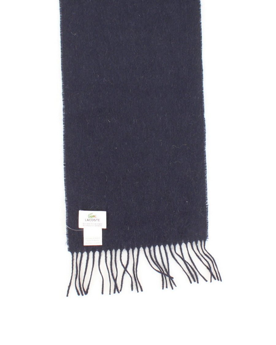 Navy Lacoste Wool and Cashmere Scarf