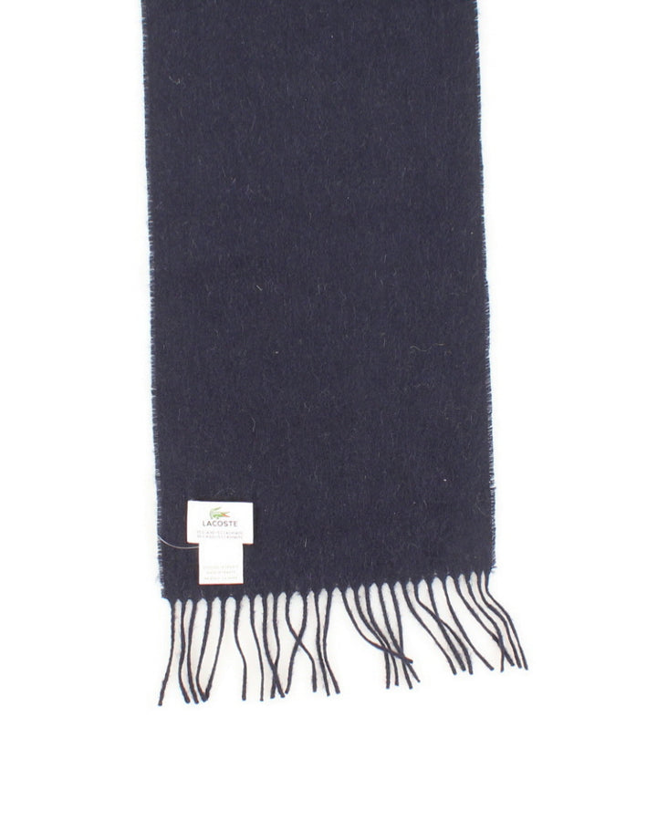 Navy Lacoste Wool and Cashmere Scarf