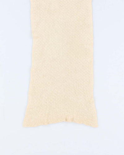 Cream Woven Light weight Scarf