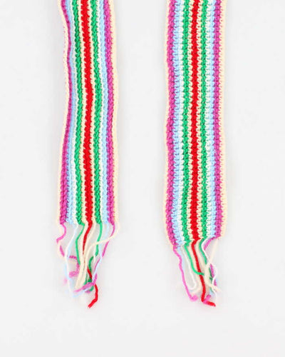 Vintage Stripped Hand Knit Skinny Scarf