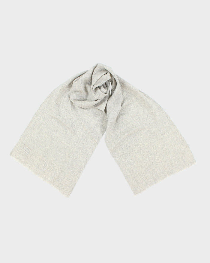 Woven Grey Cashmere Scarf