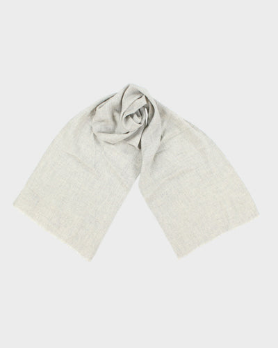 Woven Grey Cashmere Scarf