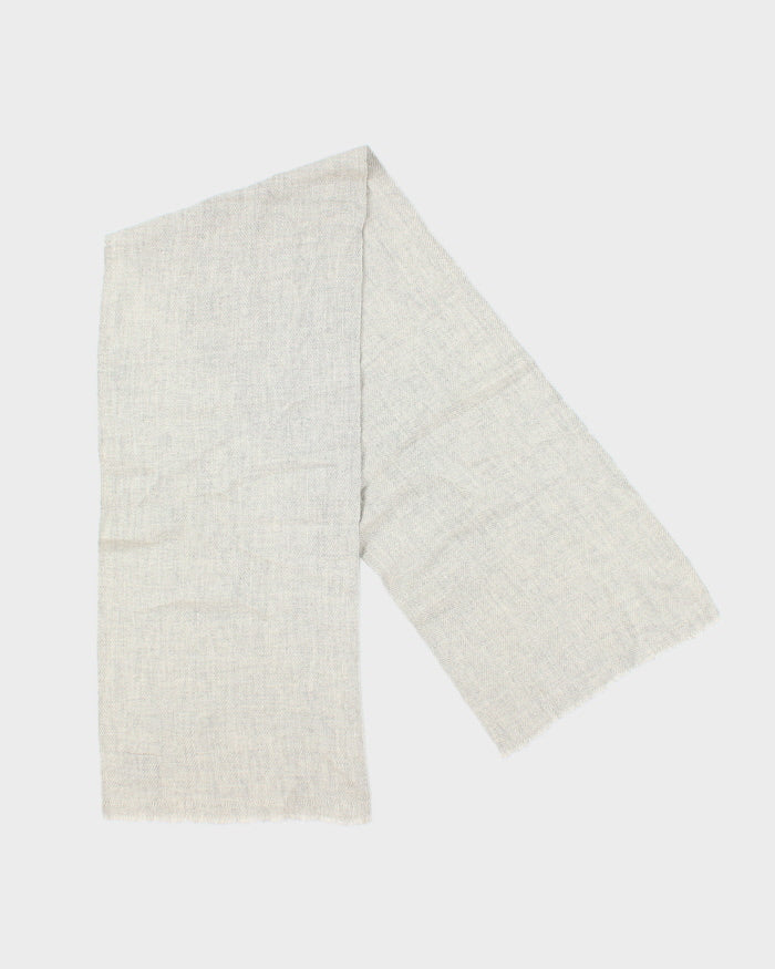 Woven Grey Cashmere Scarf
