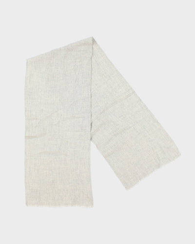 Woven Grey Cashmere Scarf