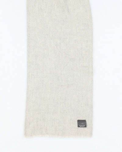 Woven Grey Cashmere Scarf