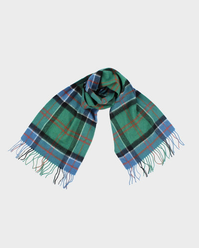 Vintage Clans Scotland Checked Wool Scarf