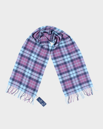 Vintage Euseg Checked Cashmere Scarf