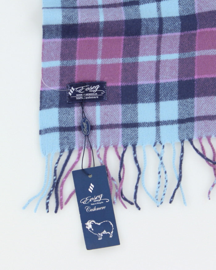 Vintage Euseg Checked Cashmere Scarf