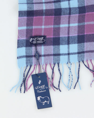 Vintage Euseg Checked Cashmere Scarf
