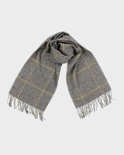 Vintage Black Brown Wool Scarf