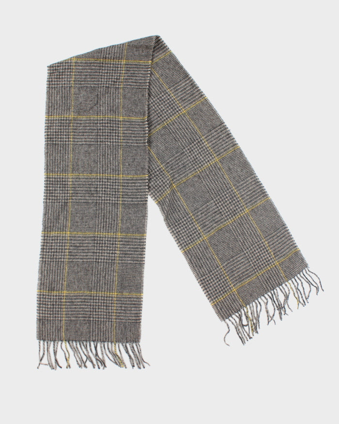 Vintage Black Brown Wool Scarf