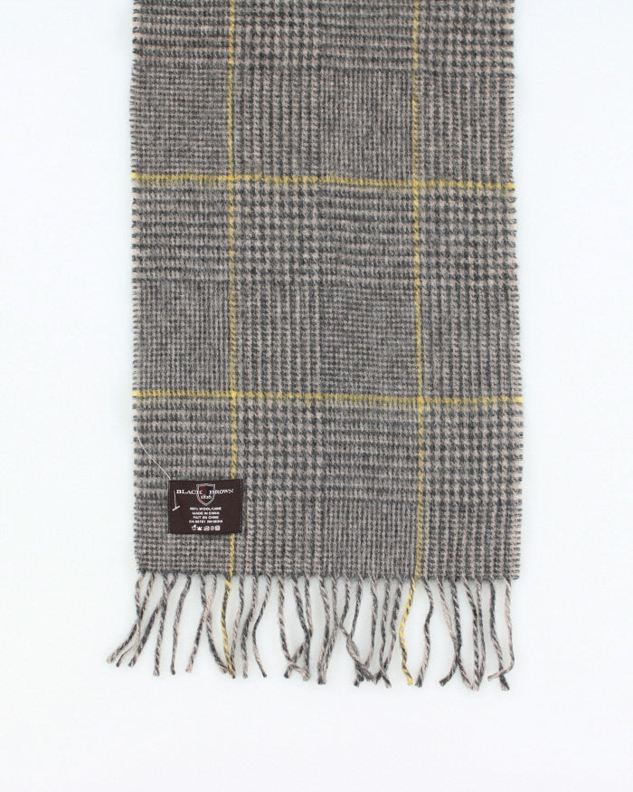 Vintage Black Brown Wool Scarf