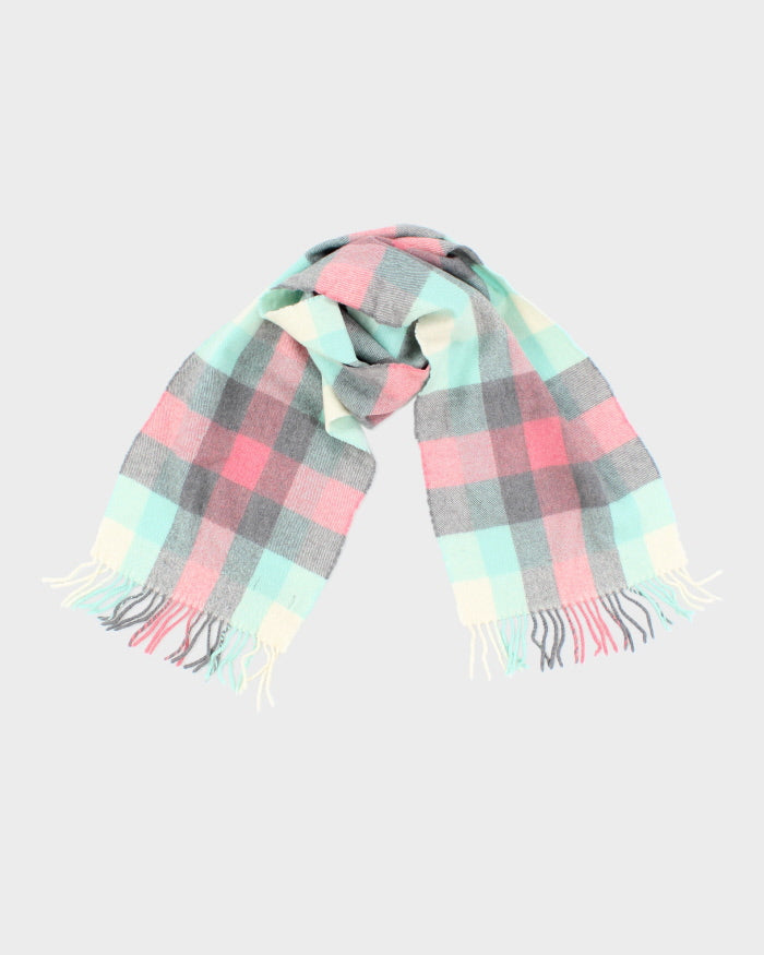 John Hanky Checked Wool Scarf