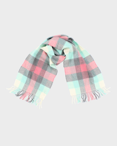 John Hanky Checked Wool Scarf