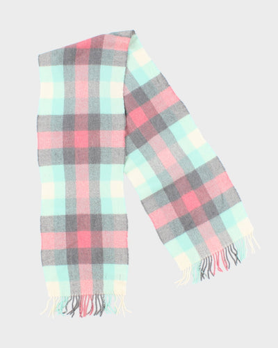 John Hanky Checked Wool Scarf