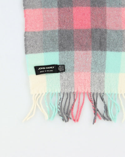 John Hanky Checked Wool Scarf