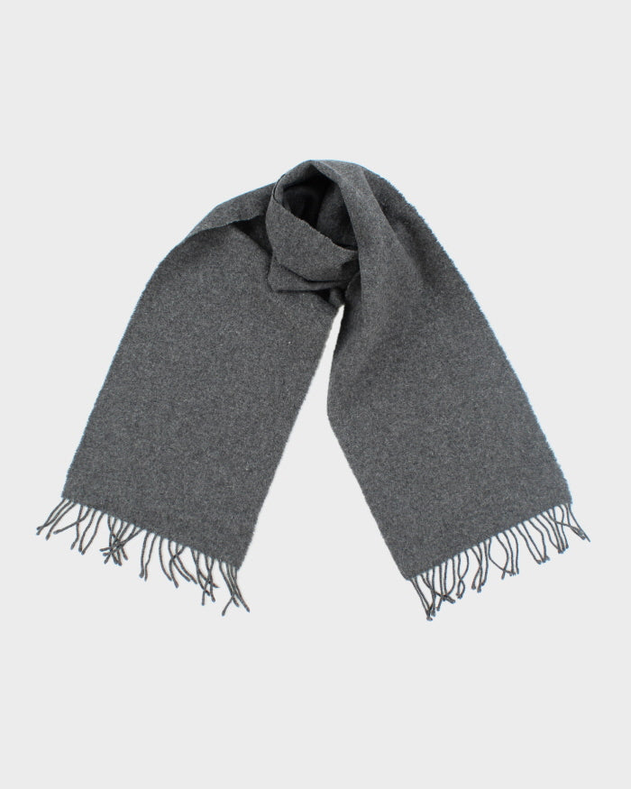 Vintage Tie Rack Grey Wool Scarf