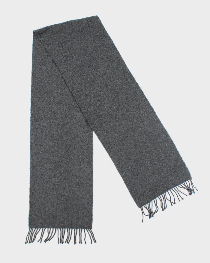 Vintage Tie Rack Grey Wool Scarf