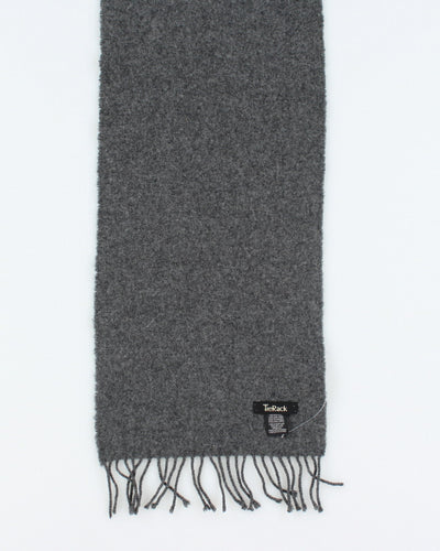 Vintage Tie Rack Grey Wool Scarf