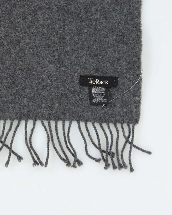 Vintage Tie Rack Grey Wool Scarf