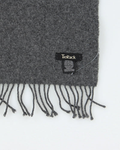 Vintage Tie Rack Grey Wool Scarf