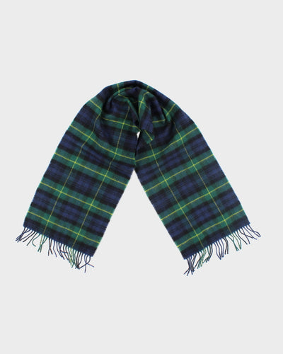 Vintage Ingles Burchan Checked Wool Scarf