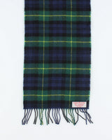 Vintage Ingles Burchan Checked Wool Scarf