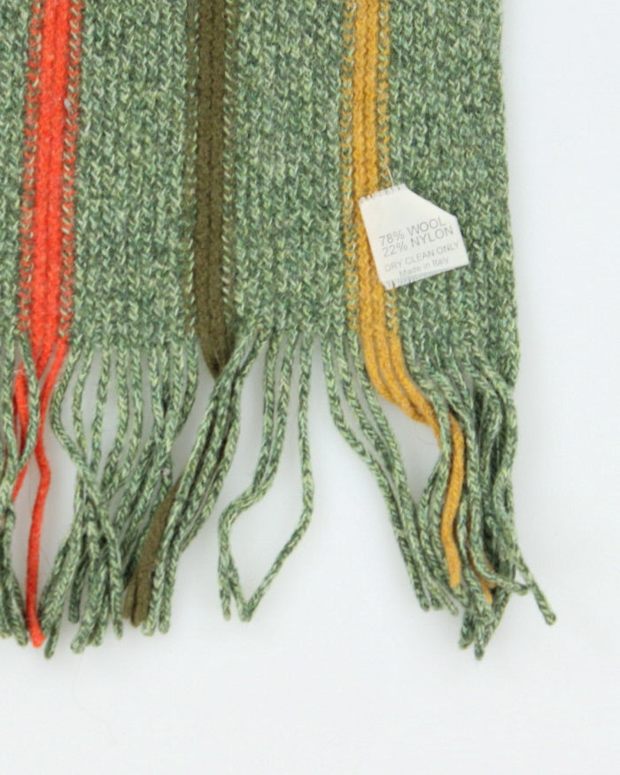 Vintage Il Moro Green Wool Scarf
