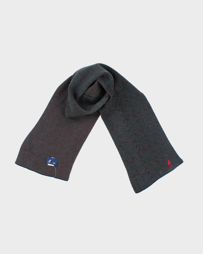 Kangol Grey Checked Scarf