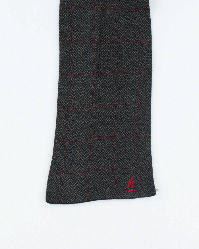 Kangol Grey Checked Scarf