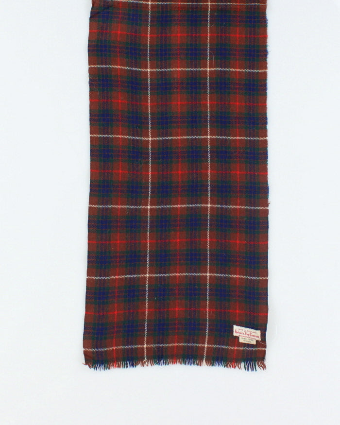 Vintage Hudson's Bay Brown Checked Scarf